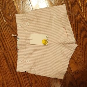Baby Boden Pink Striped Shorts NWT